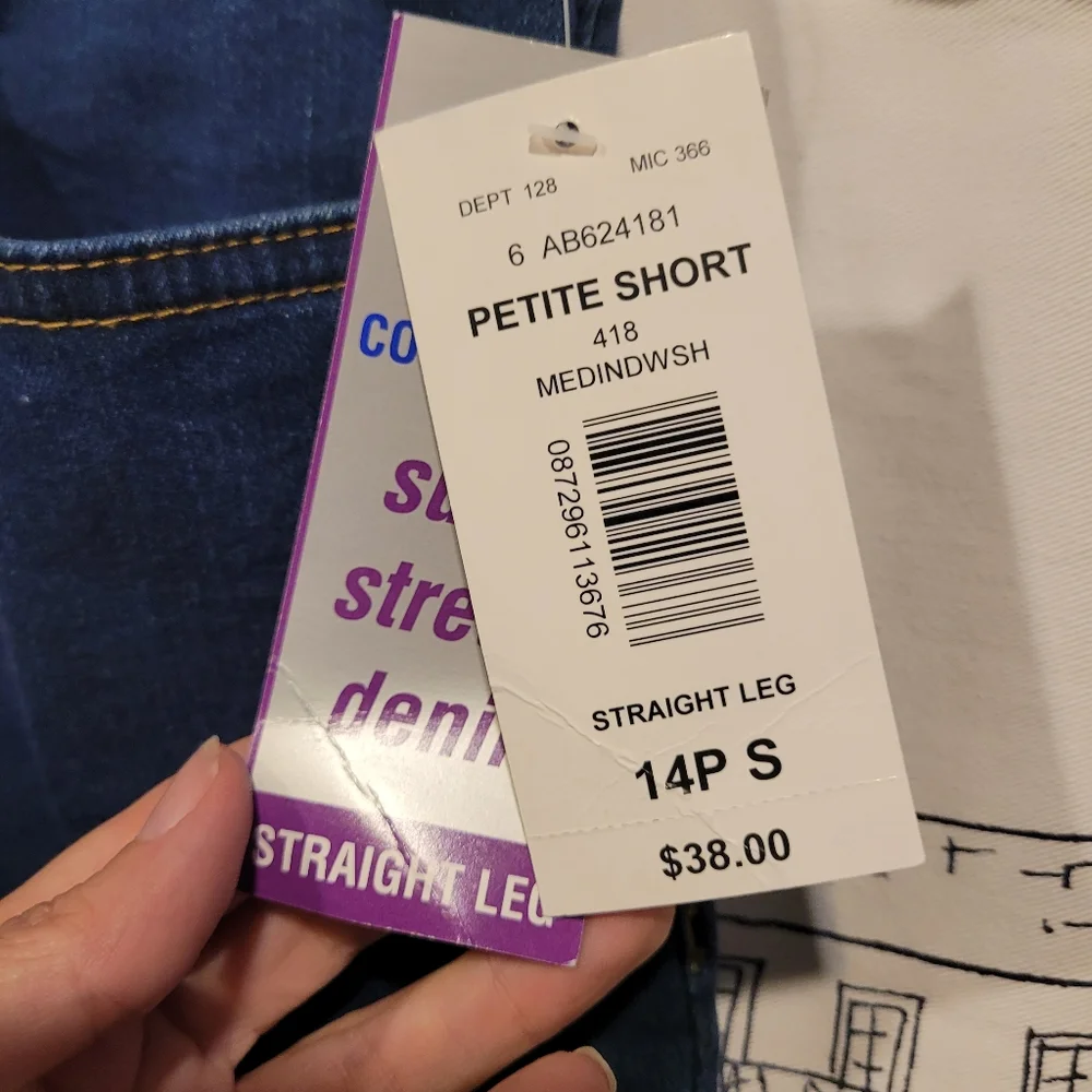 NWT Allison Daley Comfort Fit Super Stretch Straight Leg Jeans Size 14P S - Picture 3 of 5